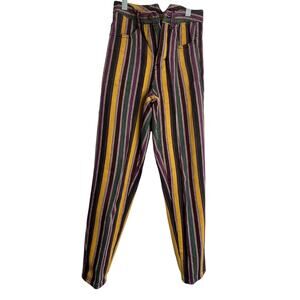 Vintage 90s Contempo Denim/Striped Tapered High Waist Jeans Womens Sz 5